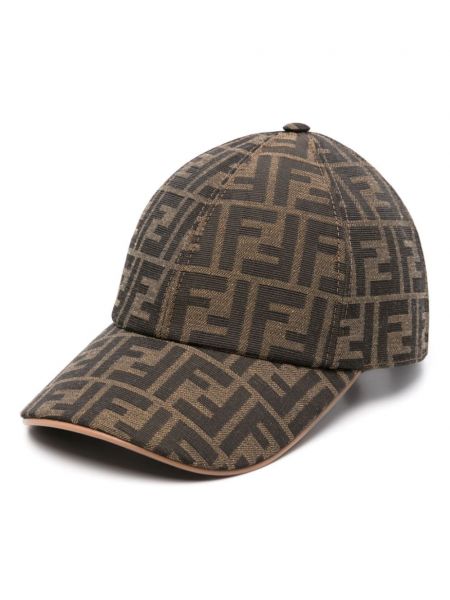 Jacquard cap Fendi brun