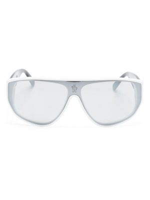 Oversize sonnenbrille Moncler Eyewear weiß