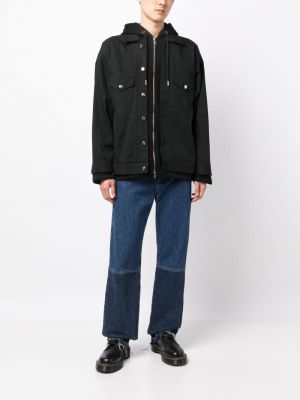 Mikina s kapucí na zip Mastermind Japan černá