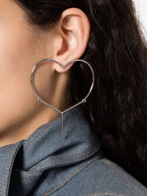 Boucles d'oreilles à boucle Y/project argenté
