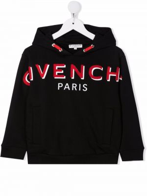 Jersey trykt hettegenser for jenter Givenchy Kids svart