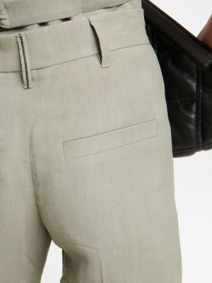 Pantaloni cu picior drept Brunello Cucinelli verde