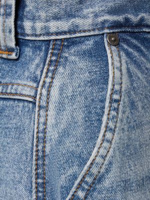 Bavlnené džínsy s rovným strihom Khaite modrá