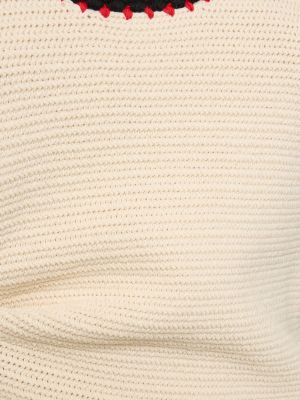 Robe longue en coton en tricot Jil Sander beige