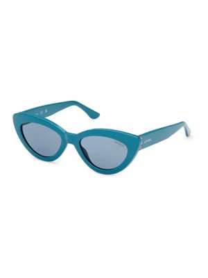 Okulary przeciwsłoneczne Guess niebieskie