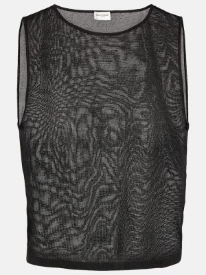 Pletený svetr Saint Laurent černý