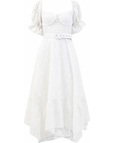 Платье из кружева broderie anglaise с объемными рукавами Charo Ruiz Ibiza - Белый
