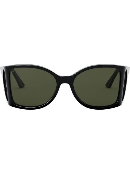 Oversize saulesbrilles Persol melns