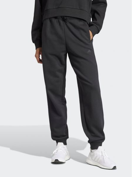 Voľné priliehavé teplákové nohavice Adidas čierna
