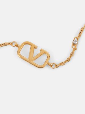 Krištáľový náhrdelník Valentino zlatá
