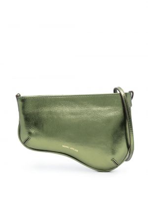 Δερμάτινη τσάντα ώμου Manu Atelier πράσινο