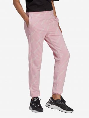 Teplákové nohavice Adidas ružová
