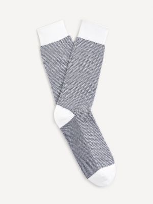 Jacquard čarape Celio bijela