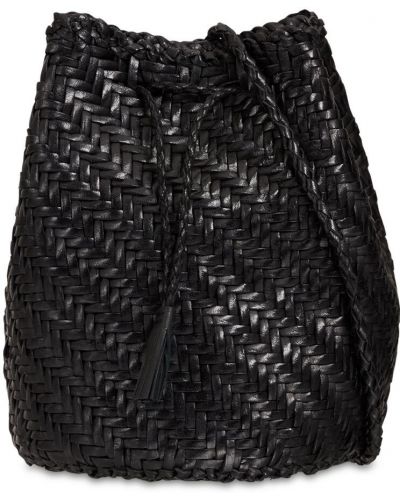 Pletená kožená kabelka Dragon Diffusion černá