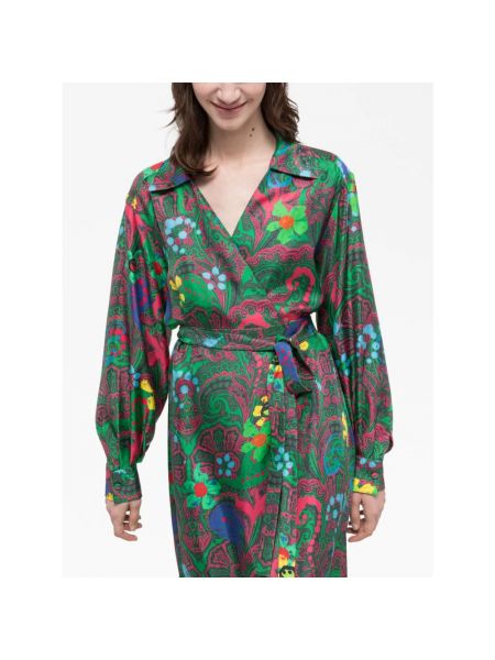 Sukienka z wzorem paisley Az Factory zielona