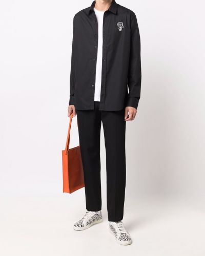 Camisa con estampado Karl Lagerfeld negro