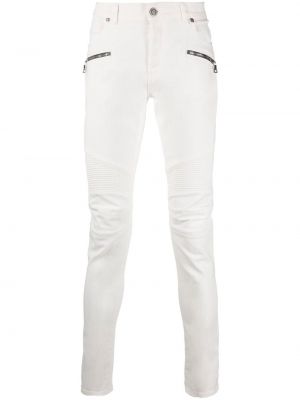 Skinny jeans Balmain hvit