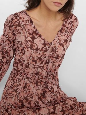 Aksamitna sukienka w kwiatki Velvet różowa
