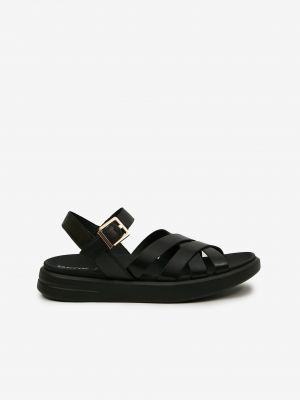 Černé kožené sandály Geox