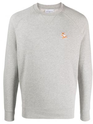 Sweatshirt aus baumwoll Maison Kitsuné grau