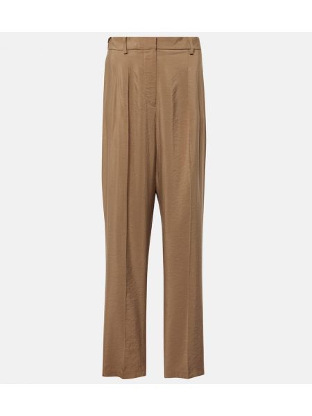 Pantalones rectos plisados Joseph marrón