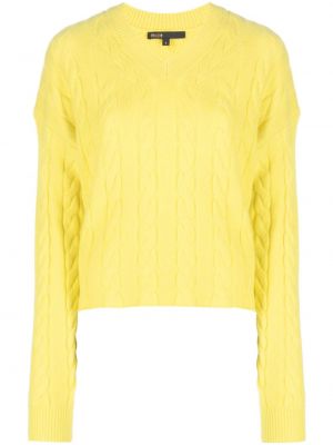 Sweter z kaszmiru Maje żółty