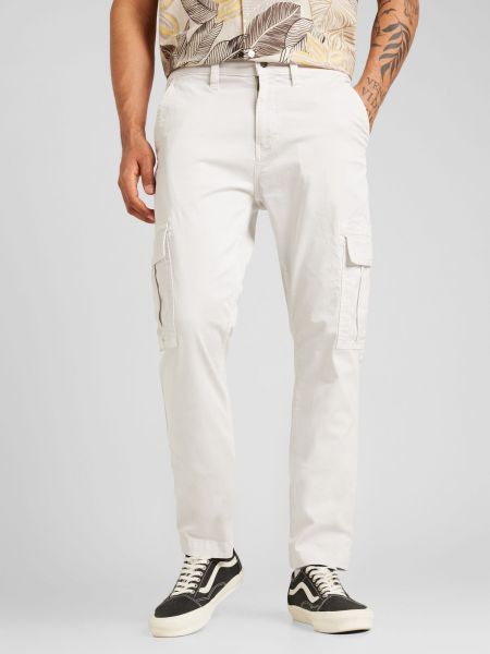 Pantaloni clasici cu buzunare Guess alb