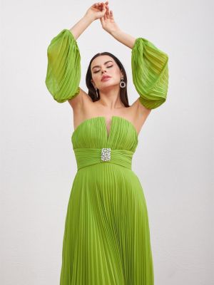 Šifonové večerné šaty Carmen zelená