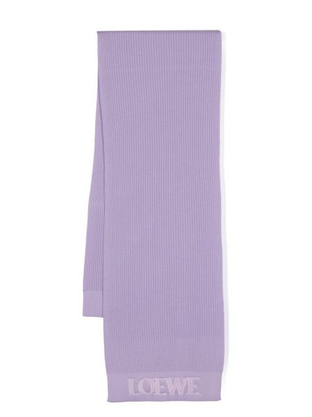 Vlnený šál s výšivkou Loewe fialová