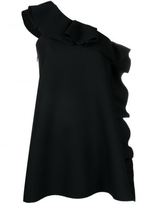 Černé asymetrické koktejlové šaty Msgm
