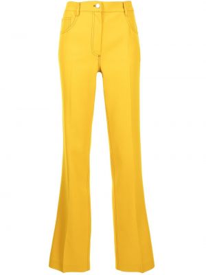 Pantalones rectos de cintura alta Giambattista Valli amarillo