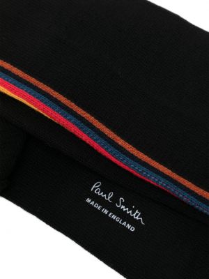 Skarpety bawełniane w paski Paul Smith czarne
