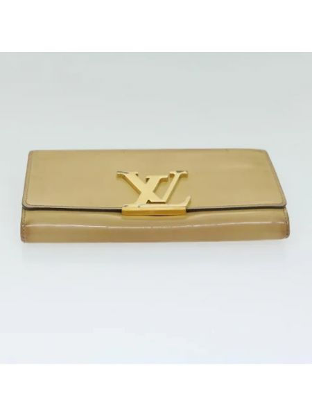 Cartera de cuero retro Louis Vuitton Vintage beige