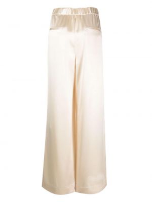 Pantalon en satin large Calvin Klein blanc