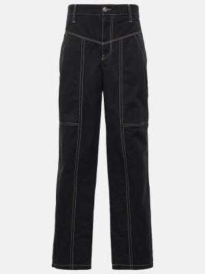 Voľné džínsy s vysokým pásom Marant Etoile čierna