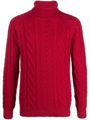 Sweter z kaszmiru Moorer czerwony
