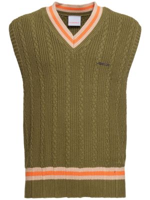 Pletený sveter bez rukávov Bluemarble zelená