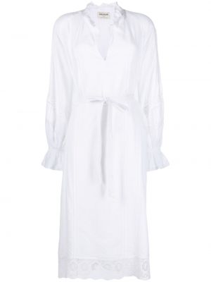 Μίντι φόρεμα με δαντέλα Zadig&voltaire λευκό
