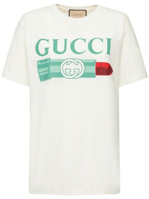 Tricou din bumbac oversize Gucci