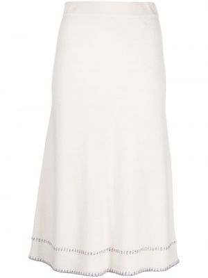 Kašmírové midi sukně Lisa Yang bílé