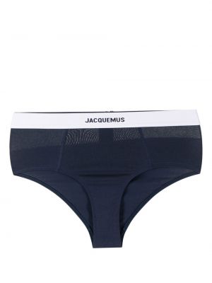 Pantaloni culotte con stampa Jacquemus blu