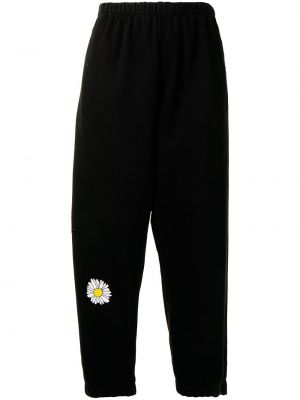 Květinové bavlněné vzorované kalhoty Natasha Zinko - černá