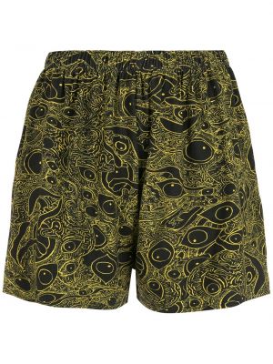 Pantalones cortos con estampado abstracto Amir Slama amarillo