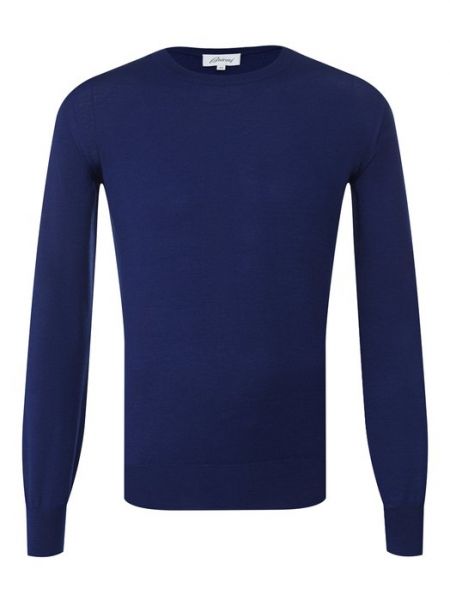 Шерстяной свитер Brioni синий