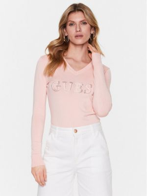 Пуловер Guess розово