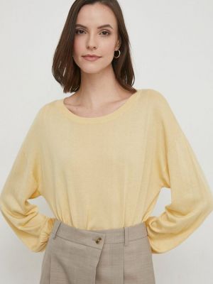 Шелковый свитер Sisley желтый