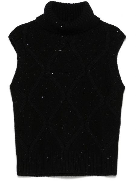 Strikket tanktop Fabiana Filippi sort