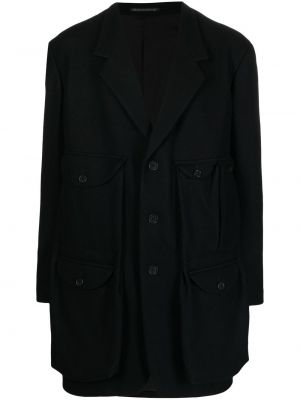 Figurbetonter mantel Yohji Yamamoto schwarz