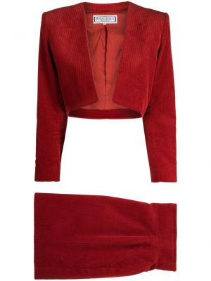 Manšestrové sukně Saint Laurent Pre-owned červené
