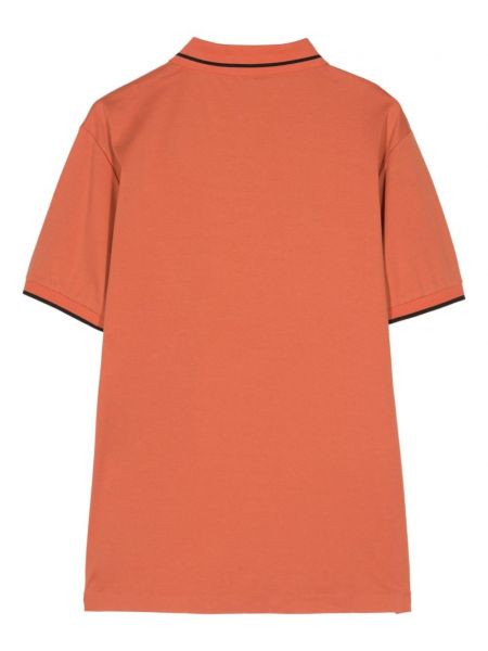 Raštuotas medvilninis polo marškinėliai Hackett oranžinė